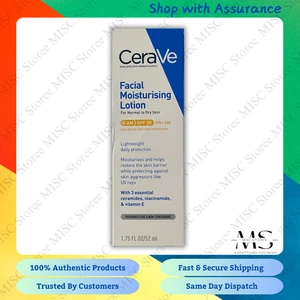 CeraVe AM Facial Moisturising Lotion SPF50 with Ceramides & Vitamin E 52ml - New - Picture 1 of 3