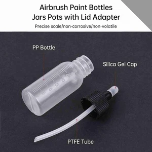 Aibecy Box Of 10-each 1.2-Ounce(35cc) Airbrush Paint Bottles Jars Pots With E9B6 - Picture 1 of 8