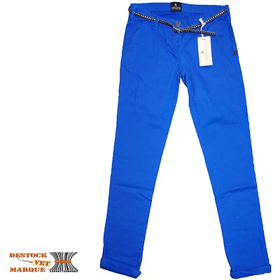 Maison Scotch Chino Skinny Fit Stretch Bleu Dur Femme Taille 29 - Image 1 of 4