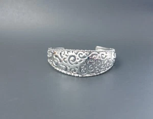 Sterling Silber filigran Armreif Armband rhodiniert Diadem Form 17 g - Bild 1 von 9