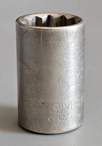 Craftsman USA Made 11/16" - 12 Point - 1/2" Drive Shallow Socket G Series 47507 - Picture 1 of 5