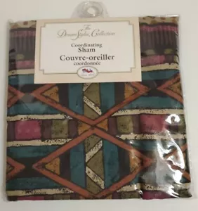 Southwestern Standard Pillow Sham Case Aztec NOS Bibb Company 20x26" Free Ship - Picture 1 of 2