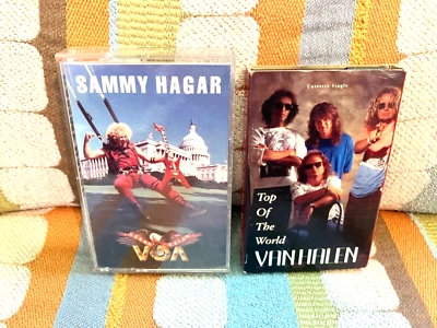 Sammy Hagar/Van Halen 2 CASS LOT VOA Cassette + Top of World Cassingle FREE SHIP - Image 1 of 3