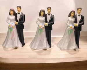 3 Bride & Groom Cake Topper | Decor | Wedding And Engagement Party, 4.34" - Picture 1 of 8
