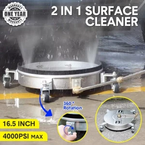 2 in 1 Surface Cleaner 16.5" Stainless Steel Pressure 4000 PSI 1/4 Connector AU - Picture 1 of 10