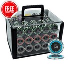 MRC POKER 600 14G ECLIPSE POKER CHIPS SET HEAVY DUTY ACRYLIC CASE