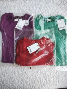 SALE x3 NEW NEXT Girls 9-12 Month T Shirt Tops Bundle Clothes UK Cotton Unisex - Picture 1 of 7