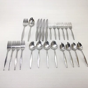 Servizio 24 Forchette Posate Oneida Windrift Inox Wm A Rogers Cucchiai Brunito - Foto 1 di 5