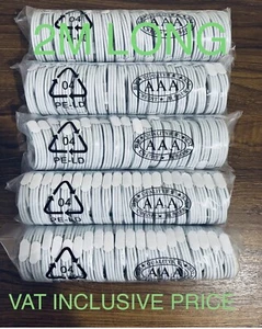 100X USB Cable For Apple iPhone 6s 7 8+ 6 X 12  14 Long Charging Lead 2m Job lot - Picture 1 of 3