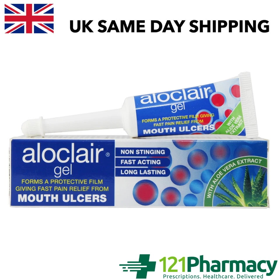 GENERIC Aloclair Plus Mouth Ulcer Gel - 8ml - FAST PAIN RELIEF & HEALING | ALCOHOL FREE