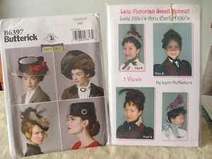 2 sewing patterns for historical hats - Picture 1 of 9