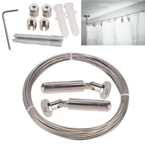 Seilspannsystem Seilspanngarnitur Wand, Decke, Wand zu Wand Gardinenseil Set 5m - Bild 1 von 11