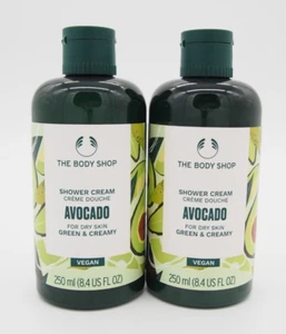 (4) The Body Shop AVOCADO Crema de Ducha Piel Seca 8.4oz 250ml Tamaño Completo Nueva - Imagen 1 de 10