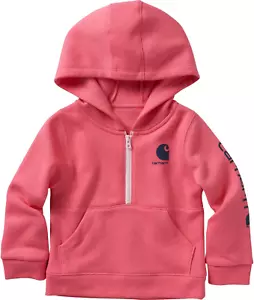 Girls' Long-Sleeve Half-Zip Hooded Sweatshirt - Picture 1 of 12