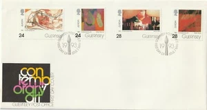 1993 Guernsey oversize FDC cover EUROPA - Contemporary Art - Picture 1 of 4