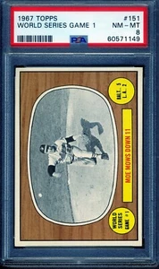 1967 Topps #151 World Series Game 1 PSA 8 NM-MT *Baltimore Orioles* - Picture 1 of 2