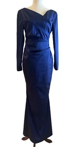 Talbot Runhof blaues Abendkleid Größe 8 - Bild 1 von 22