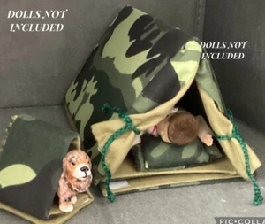Dolls house tent with sleeping Bag . Camouflage …. 1:12TH SCALE - Picture 1 of 19