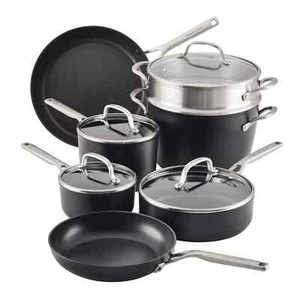 KitchenAid Hard Anodized Induction Nonstick 11- Piece Cookware Set - Picture 1 of 6