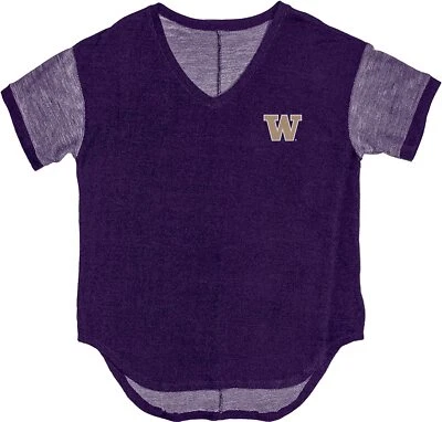 Camiseta Washington Huskies NCAA Baloncesto Fútbol Terry Cuello en V Para Mujer L NUEVA Foto 1 de 2