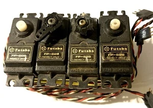 4 Vintage Futaba S28 Servos Rc Airplane Car Parts 1980’s Plugs Tested working C - Picture 1 of 3