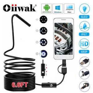 Endoskopkamera mit Licht Handy mit Licht Wasserdichtes Ip67 Inspektionskamera 2m - Bild 1 von 12