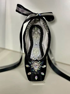 Hand Decorated Pointe Shoe - “The Midnight Palace” - Picture 1 of 7