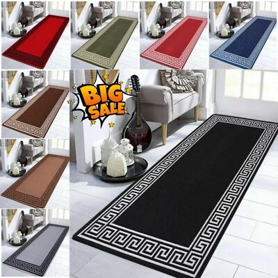 Long Hallway Runner Non Slip Door Mats Bedroom Rugs Kitchen Carpet Floor Mat UK - Image 1 of 3