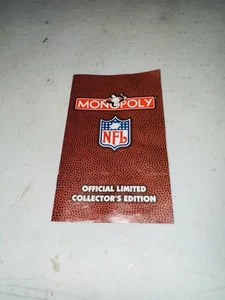 Monopoly NFL Collector's Edition Anleitung 1998 Ersatzteile Regel - Bild 1 von 2