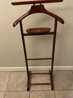 Mid Century MCM Valet Italiano Original Armario Mayordomo Soporte Madera SPQR De Colección Foto 1 de 4