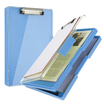 Clipboard with Storage 8.5x11 with Pen Holder A4 Legal Paper Folder, Azure Color - Image 1 of 4