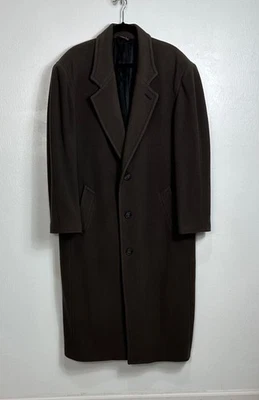 Abrigo para hombre Mario Valente Collezioni Uomo Italia lana cachemir marrón talla 40 Foto 1 de 4