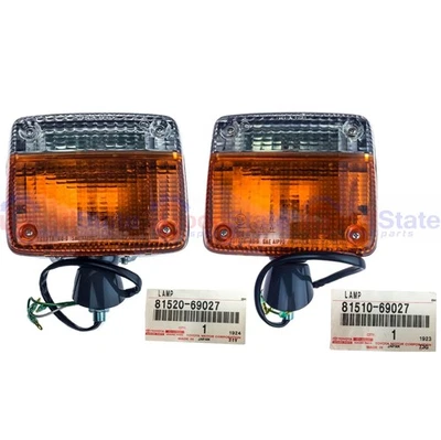 Genuine LandCruiser 47 Series HJ Front RH LH Turn Signal Lamp Light Set - Image 1 of 4