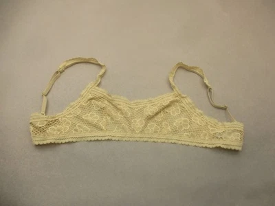Aerie Size S Womens Beige Unlined Wireless Back Closure Lace Bralette Bra 9i - Image 1 of 4