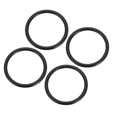 1.6" Metal O Ring, 4Pcs Seamless 304 Stainless Steel Rings Black 4mm x 40mm Foto 1 de 4