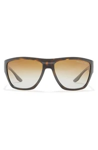 Prada Linea Rossa PS08VS-56403G-59 Havana Rubber Square Sunglasses 59mm Unisex - Picture 1 of 6