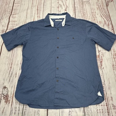Campia Moda Mens Sz. Large Blue Short Sleeve Geometric Pattern Shirt - Image 1 of 4
