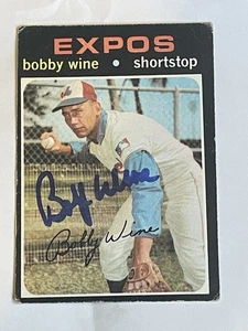 Bobby Wine Autogramm 1971 Topps #171 Montreal Expos Braves kostenloser Versand - Bild 1 von 2