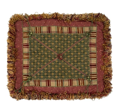 SWEET DREAMS Neiman Marcus Throw Pillow COVER Bells Patchwork Maximalist Decor - Image 1 of 4