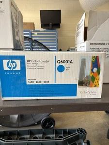 HP Original OEM Color LaserJet Q6001A Cyan Toner 1600 2600 2605 - Sealed New - Picture 1 of 1