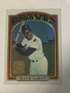 2000 Topps Chrome Refractor Hank Aaron #19 1972 Commemorative Reprint HOF Braves - Picture 1 of 2
