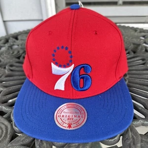 Mitchell & Ness Philadelphia 76ers Sixers Snapback Hat Cap HWC Embiid Red Mens - Picture 1 of 8
