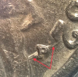 1982 P Jefferson Nickel-"Die Gouge Mint Error"- & Machine Doubling on Reverse-XF - Picture 1 of 7