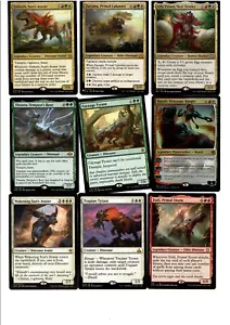 ULTIMATE DINOSAURS-100 Card Commander deck-Magic the Gathering-MTG-Mythic-Rares - Picture 1 of 10