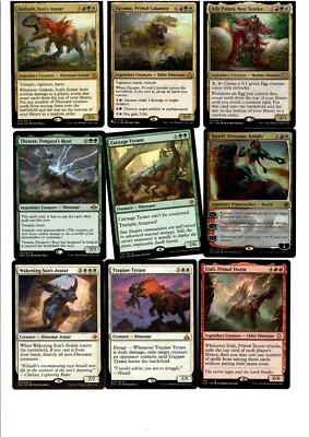 ULTIMATE DINOSAURS-100 Card Commander deck-Magic the Gathering-MTG-Mythic-Rares - Image 1 of 4