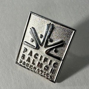Pacific Salmon Foundation Logo Fish Fishing North West Coast Vtg Hat Lapel Pin - Bild 1 von 12