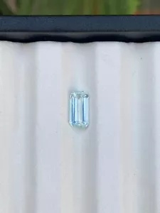 1.55Ct Natural Aquamarine Emerald Shape Cut Loose Gemstone - Picture 1 of 5