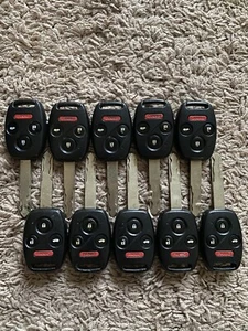 LOTE DE 10 LLAVES DE CABEZAL REMOTO OEM HONDA ACUERDO 08-12 RHK FOB FCC: KR55WK49308 ¡BUENAS! - Imagen 1 de 3