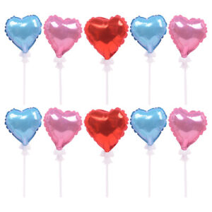  10 Pcs Cake Balloon Heart Decoration Latex Balloons Paper Cup