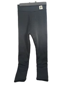 Black Cat Logo Girls Fleece Lined Stretch Pants M Medium 8 Gray Black - Picture 1 of 10